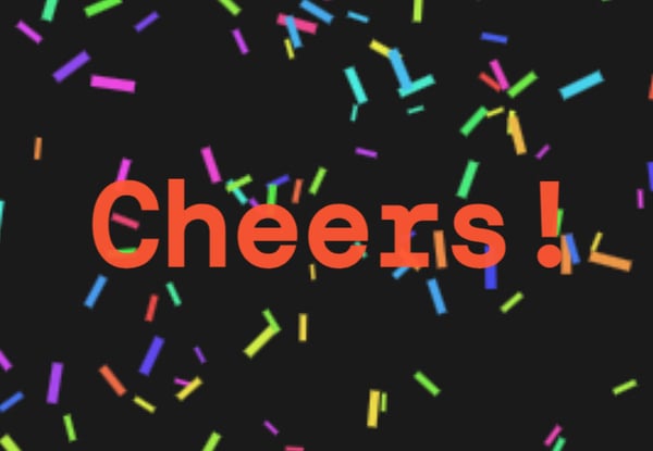 Create a confetti animation with HTML canvas and JavaScript