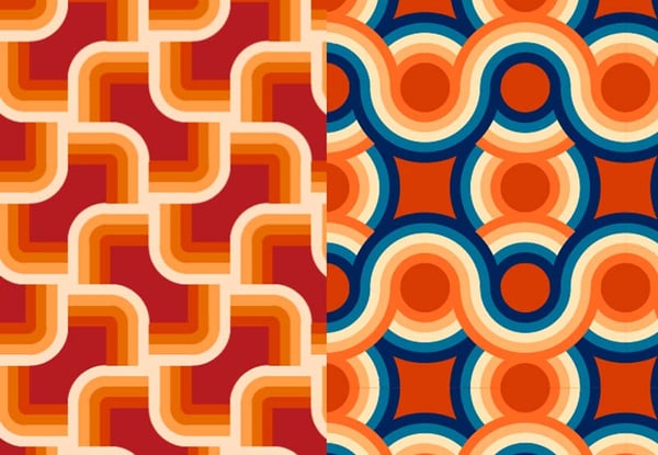 How to create a 70s striped geometric pattern