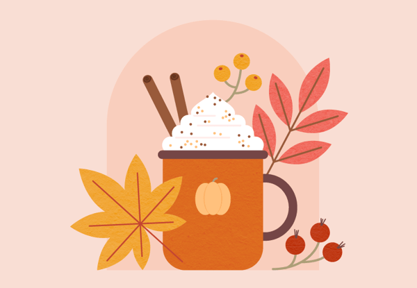 How to make a fall pumpkin latte illustration